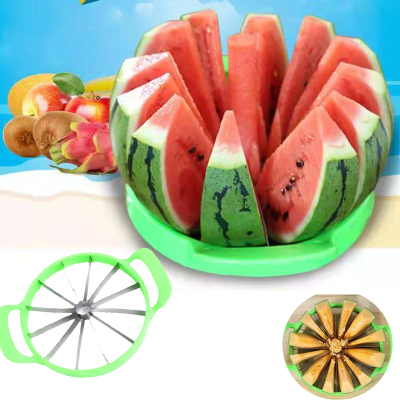 

C2 Watermelon Cutter Multi-Function Divider Stainless Steel Household Open Diced Kitchen Accessories Gadgets Fruit Slicer Tool