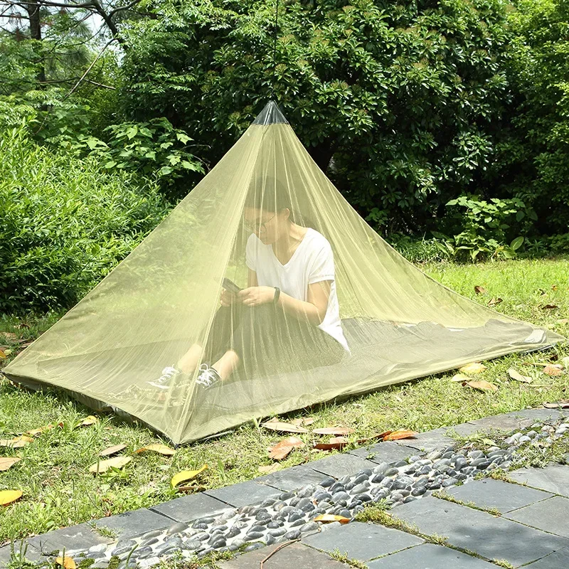 

Mountaineering Camping Single Anti-mosquito Tent Outdoor Fishing Triangle Mosquito Net Anti-insect Bite Mesh Tent outdoor campin