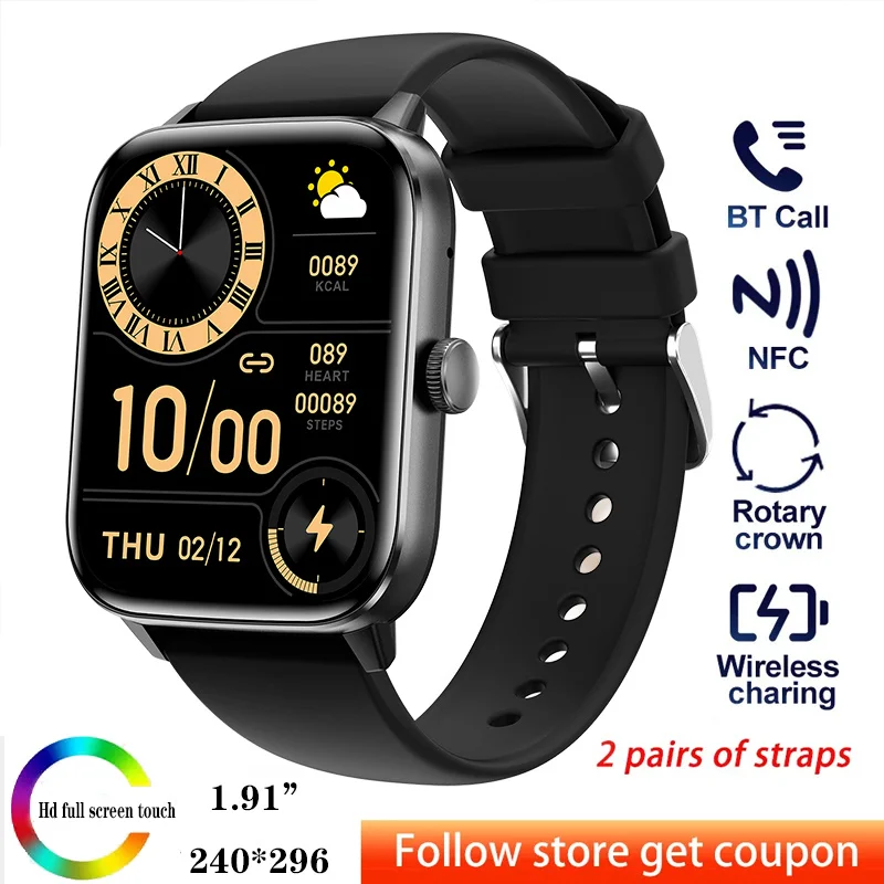 

New smart watch Bluetooth Talk IP67 waterproof heart rate blood sugar monitor temperature smart watch ladies suitable for Xiaomi