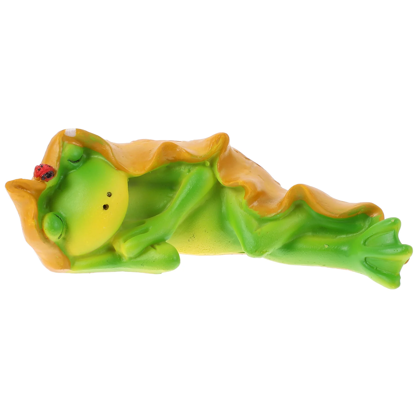 

Model Sleeping Frog Ornament Travel House Decorations Home Desktop Resin Garden