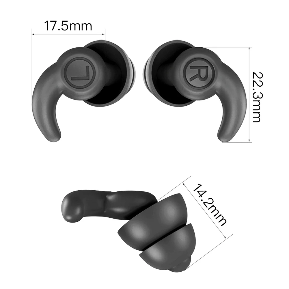 Силиконовые звукоизоляционные беруши шумоизоляция мягкие водонепроницаемые