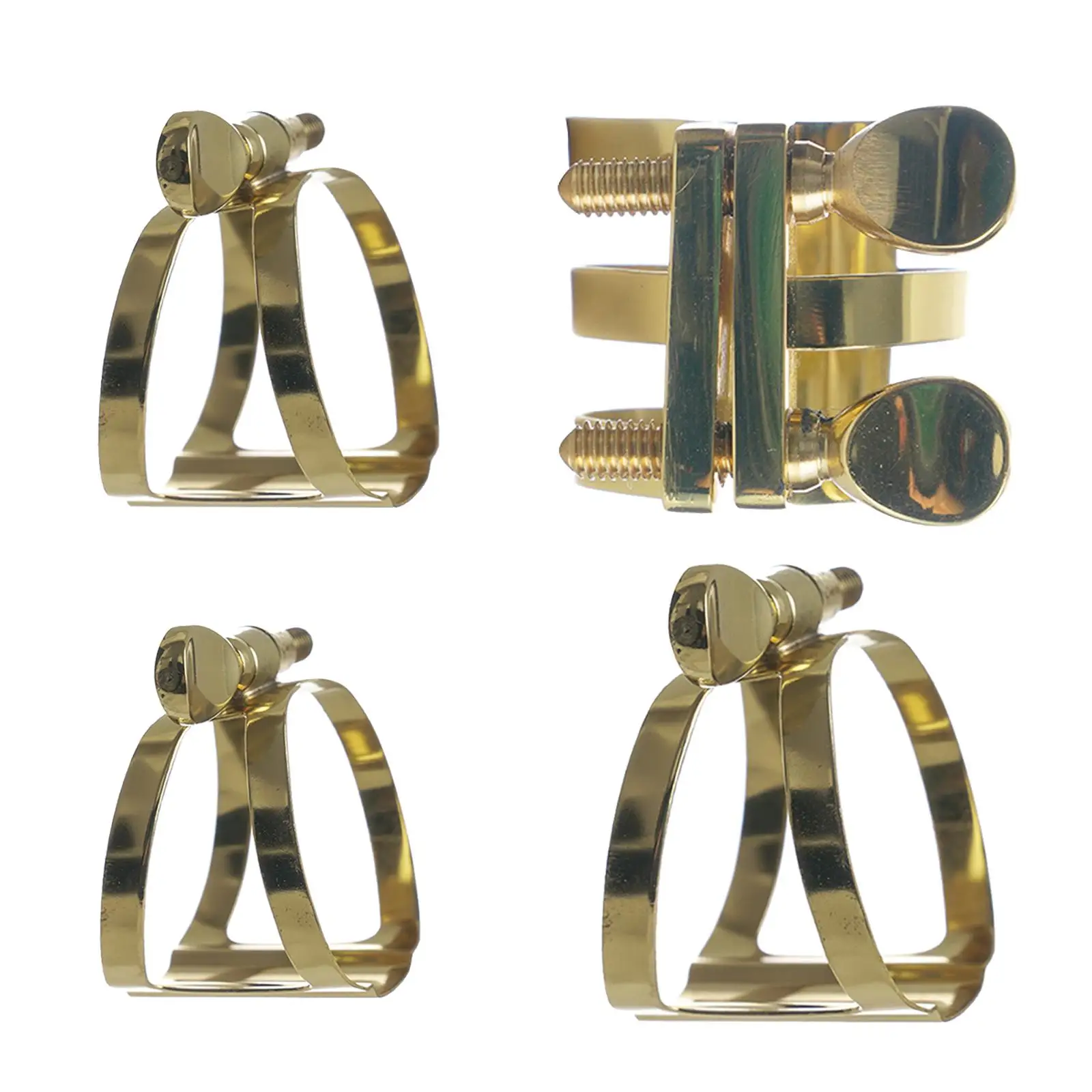 

4 Pieces Per Gold Saxophone Sax Mouthpiece Zinc Alloy Ligature