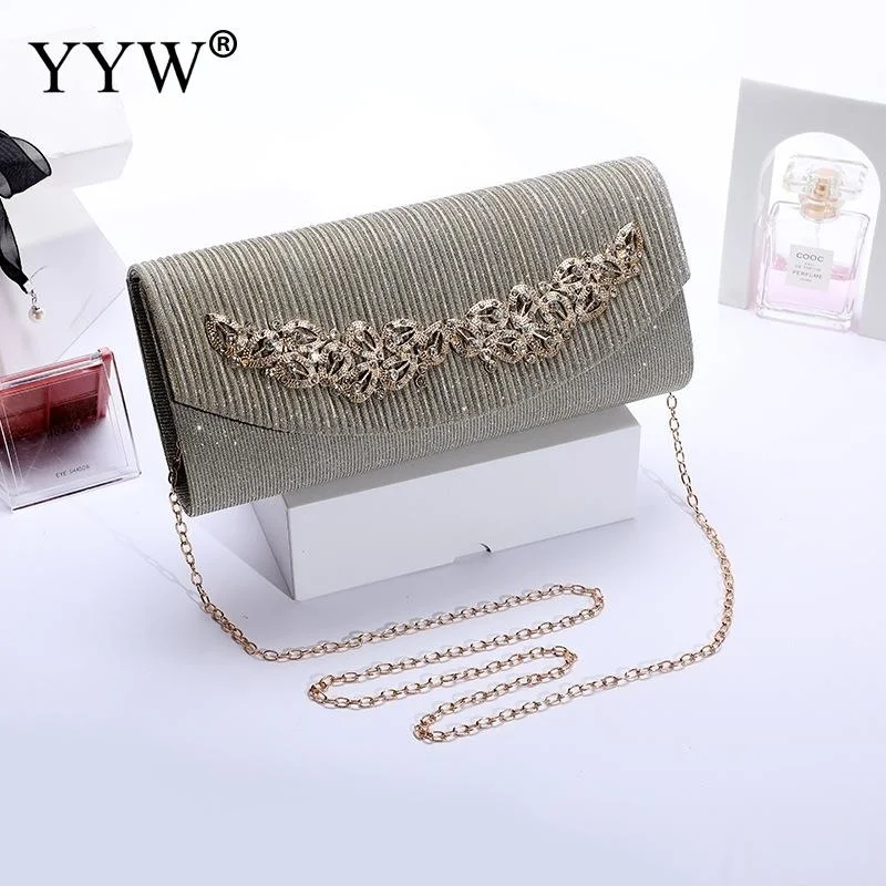 

Sequined Evening Party Bag Womens Diamonds Luxury Envelope Shoulder Bags With Chain Handbags Dinner Banquet Glitter Clutch Prse