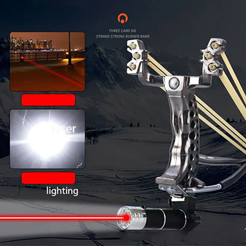 Рогатка Складная для взрослых Мощная с мраморным рисунком охоты 2022 | Спорт и