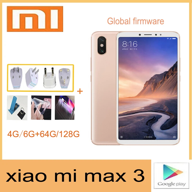 Мобильный телефон redmi xiaomi max 3 мобильный Прямой разговор сотовые телефоны