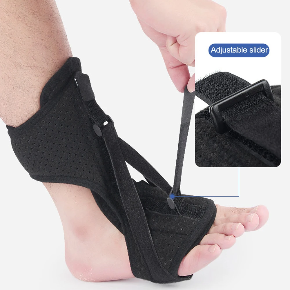 Фото 1 шт. AFO Drop Foot Brace, регулируемая ортопедическая скоба для стопы, восстановление подошвенного фасциита, поддержка шины для ног, предотвращение ортопедического применения №2