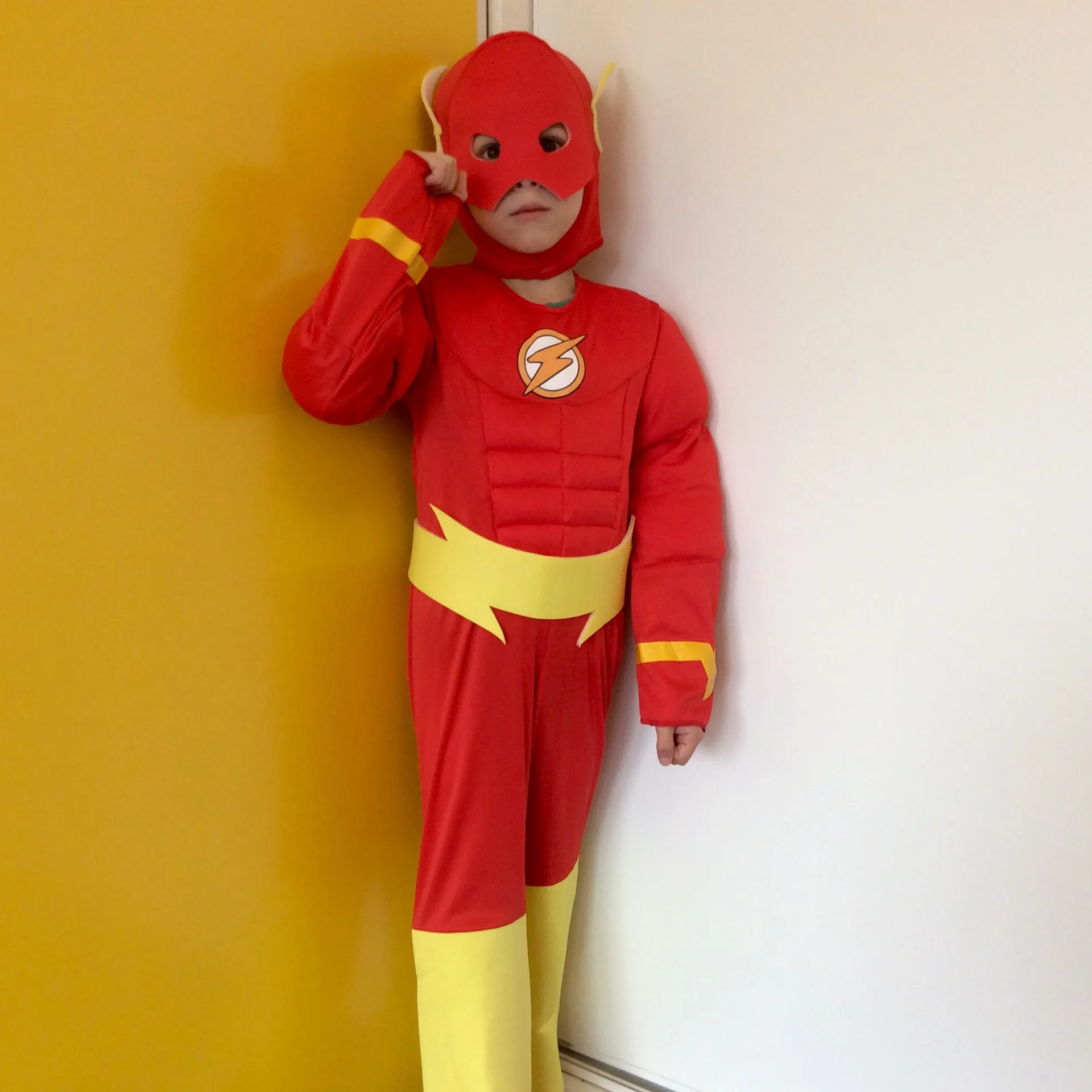 Kids The Flash Muscle Costume Cosplay Carnival Performance Party Clothing Halloween Disguise Dress Up images - 6