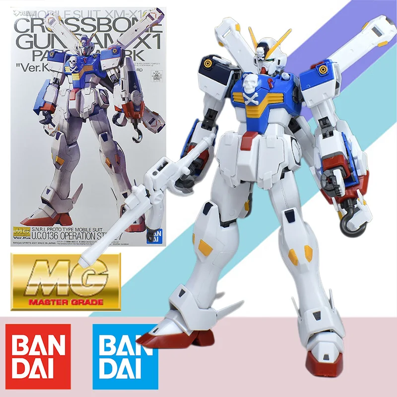 

Bandai Original MG 1/100 PB Limited Gundam CROSSBONE GUNDAM X1 PATCHWORK VER KA Model Kit Action Figure Assembly Collection Toy
