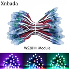 50 шт. WS2811 DC5V полноцветный светодиодный пиксельный световой модуль водонепроницаемый RGB цвет 2811 IC цифровой светодиодный Рождественский свет