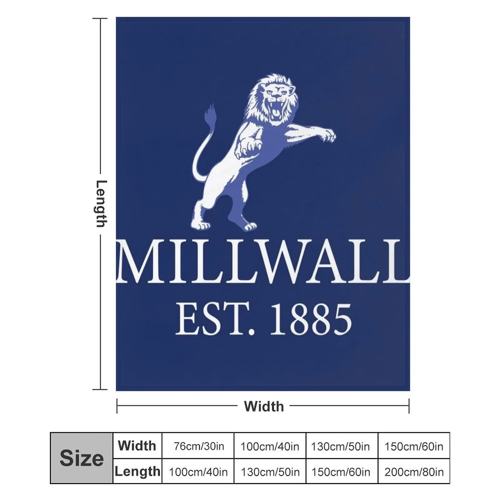 Одеяло Millwall 1845. Самые дешевые декоративные фланелевые одеяла на заказ.