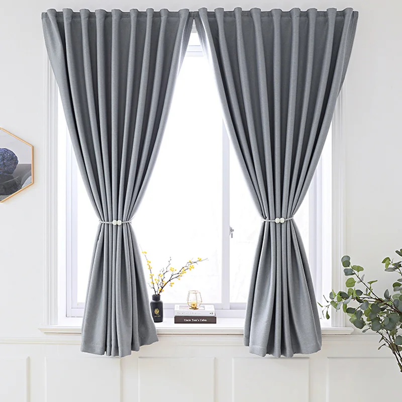 

Magic self-adhesive full blackout curtain cloth, hole free installation of new bedroom blackout curtains living room curtains