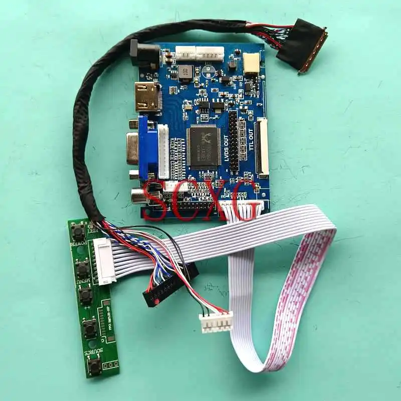 

For B101XTN01.0 B101XTN01.1 Laptop LCD Screen Driver Controller Board HDMI-Compatible DIY Kit AV VGA 40 Pin LVDS 10.1" 1366*768