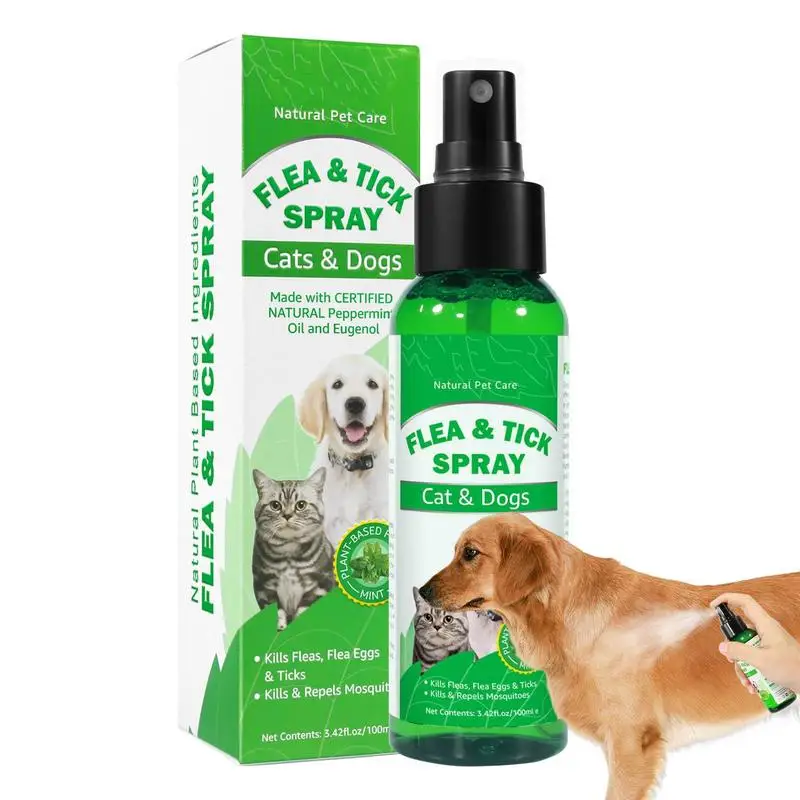 

100ml Natural Care Flea And Tick Spray For Dogs And Cats Flea Spray For Indoor Outdoor Dogs And Cats Flea Spray Pet Care
