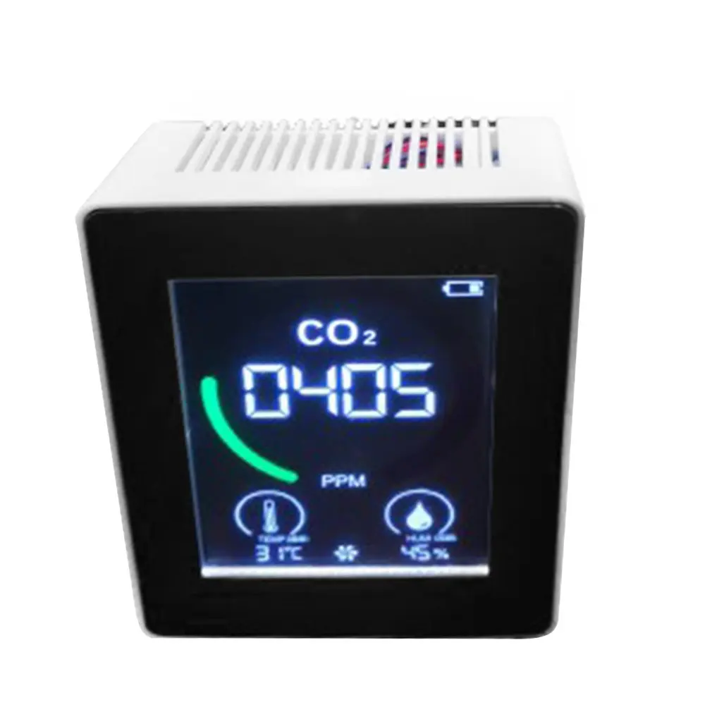 

Цифровой измеритель температуры и влажности Co2, тестер 5 в 1 для контроля качества воздуха, детектор угарного газа и содержания углекислого г...