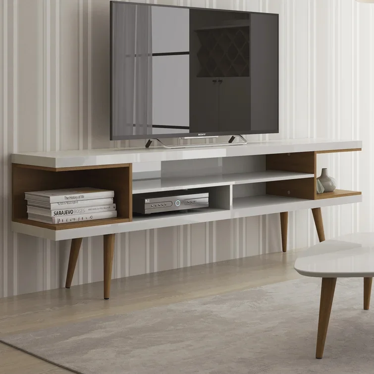 Фото Freistehendes Unterhaltung СССР Für Wohnzimmer, Современный телевизор-Stlarla Mit Regalen Undembali vonchern Media Console Cabinet TV №2