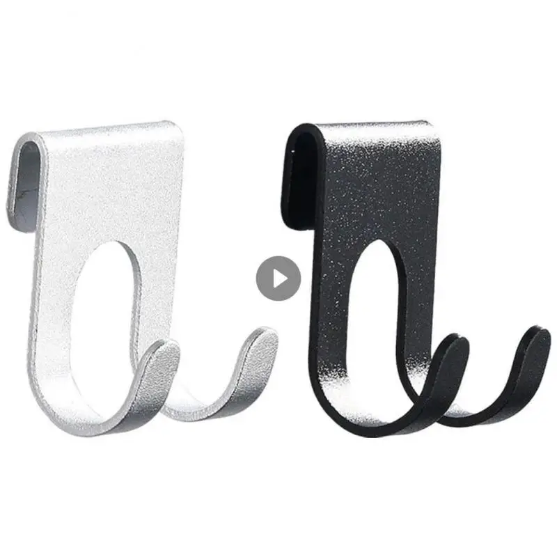 

3pcs Aluminum Hook Shower Glass Door Hook Free Hole Towel Rack Hanger Key Organizer Plug Shaver Holder Rack Multi-Purpose Hooks