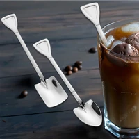 3pcspack creative kitchen stainless steel spade spoon ice cream tea spoons watermelon dessert shovel spoon fashion tableware