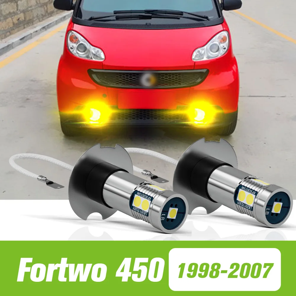 2 sztuki świateł przeciwmgielnych LED Smart Fortwo Cabrio Coupe 450 1998-2007 1999 2000 2001 2002 2003 2004 2005 2006 Akcesoria