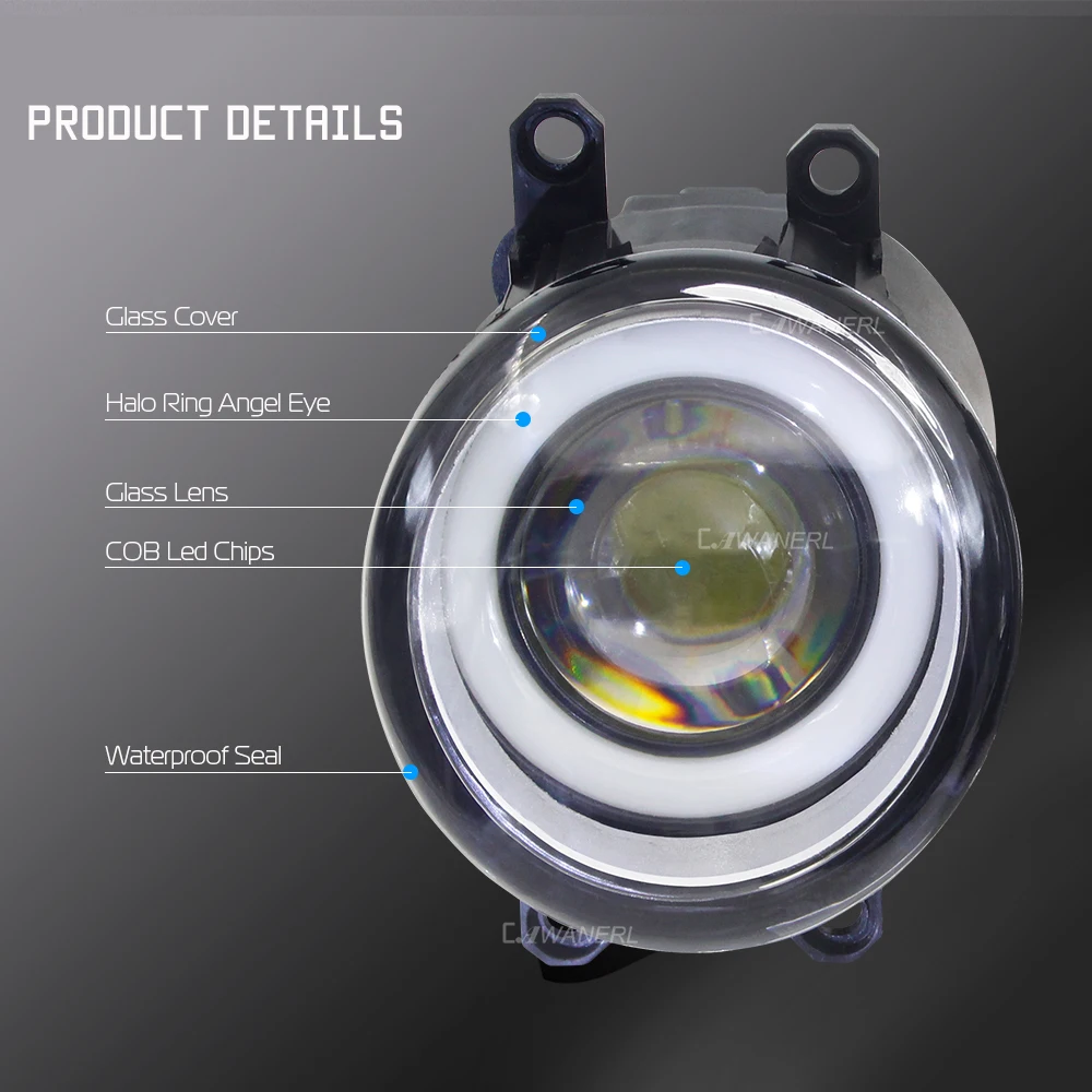 2 светодиодных противотуманных фар COB в сборе 30 Вт автомобильные противотуманные