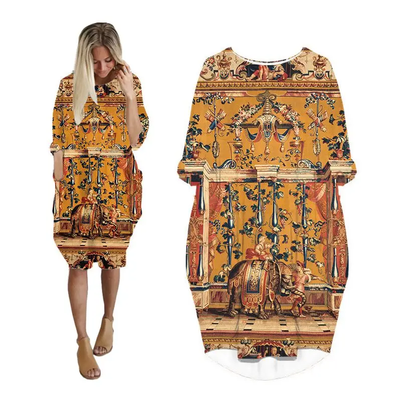 

Женское трикотажное платье-миди с длинным рукавом, в Корейском стиле