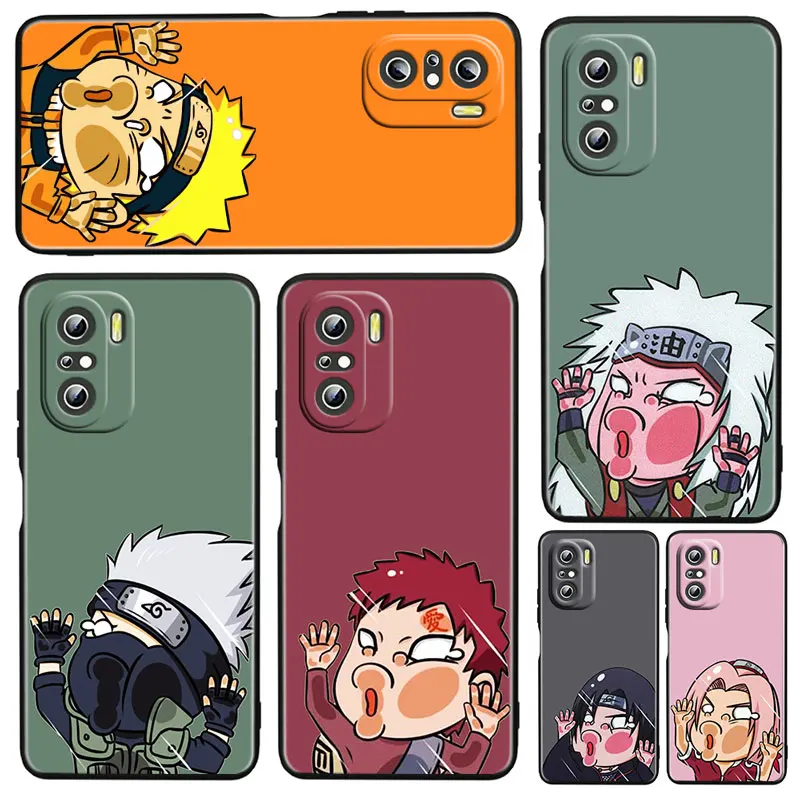 

Cute Naruto Cartoon For Xiaomi Redmi K50 Gaming Pro 5G 10 9 9A 9C 9T 8 7 6 5 4X TPU Soft Black Phone Case Funda Capa Cover Coque