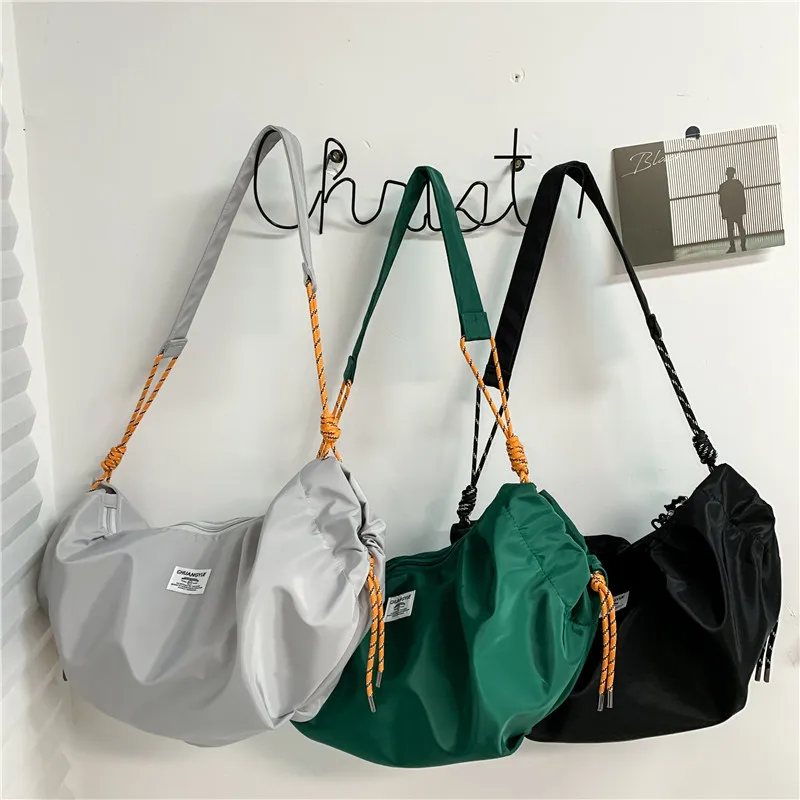 Stylish Men's Nylon Shoulder Bag  New Style Waterproof with Large Capacity and Lightweight