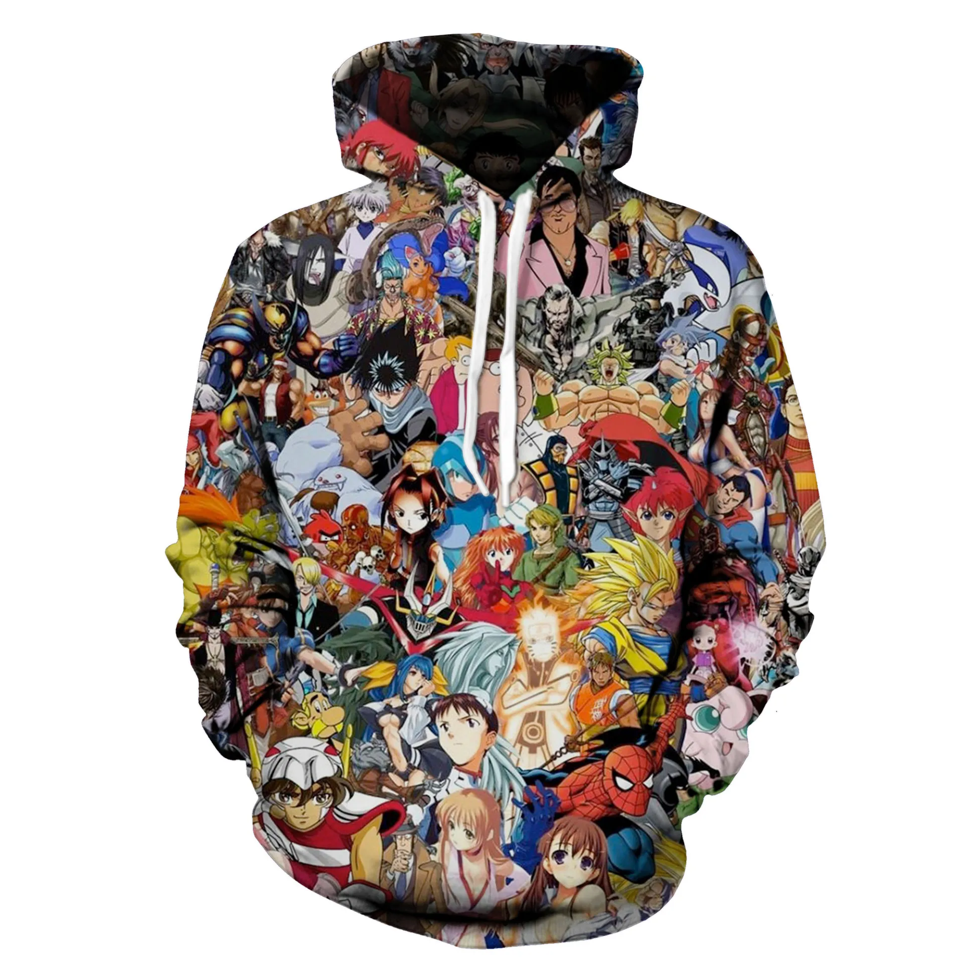 

Анимационная цифровая печать Осень-зима новый большой мужской производитель с капюшоном