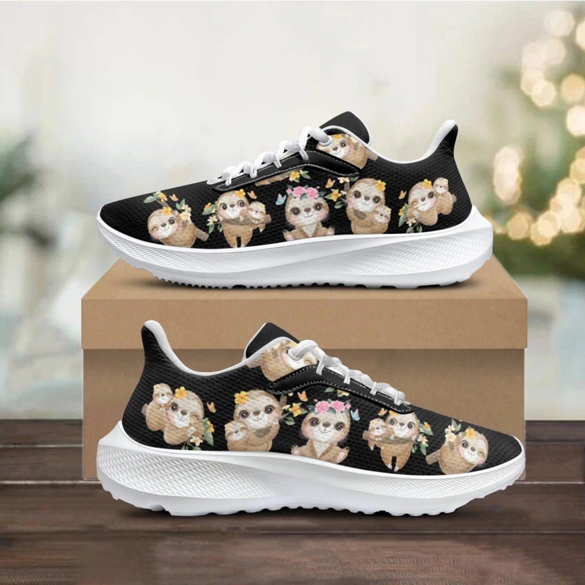 

Sloth Cute Printed New Running Shoe Comfort Shock Absorption Flats Non-Slip Sneakers High Quality Tennis Shoes Chaussure Femme