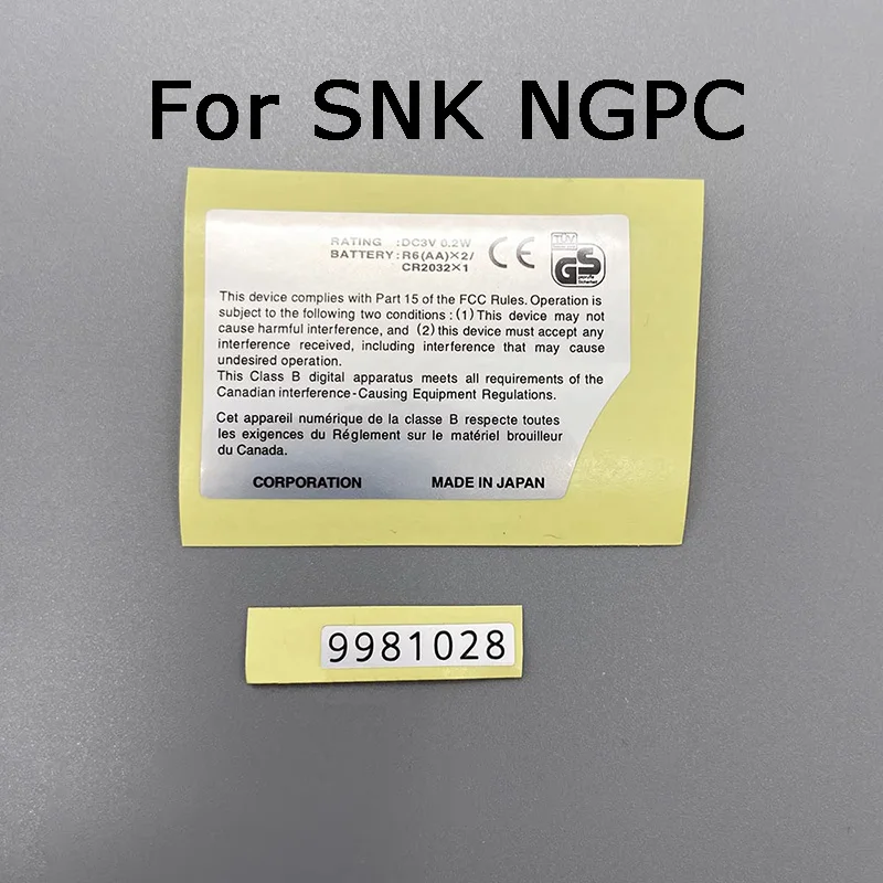 1 шт. для GBC GBP GBL GB SNK NGPC WSC игровая консоль новые этикетки задние наклейки замена для Gameboy Color Shell Sticke (art.: 3920cd4fa75ce) - 3920cd4fa75ce
