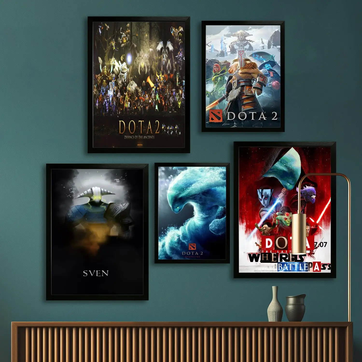 Постер с изображением игрового холста dota 2 настенная художественная печать