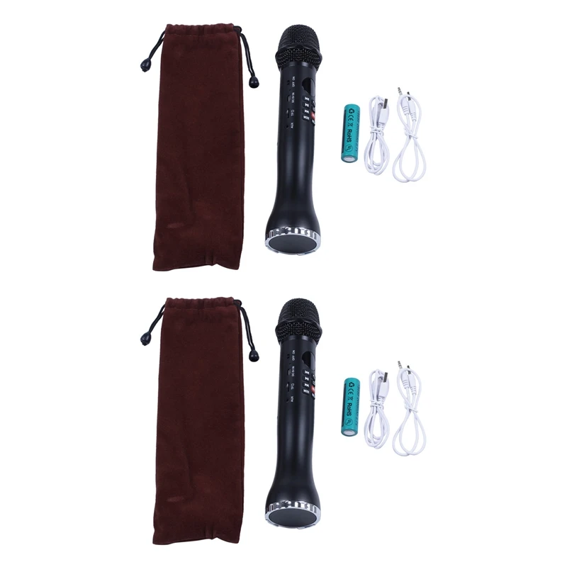 

2X Professional Musical Microphone Wireless Speaker Portable Bluetooth Microphone For Iphone Handheld Condenser Mic
