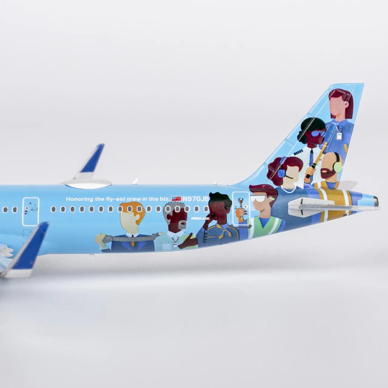 Коллекционный самолет из сплава, подарок, модель NG 1:400 JetBlue Airways Airbus A321-200, литая под давлением модель самолета N970JB (art.: 3920cf2fc40c5) - 3920cf2fc40c5