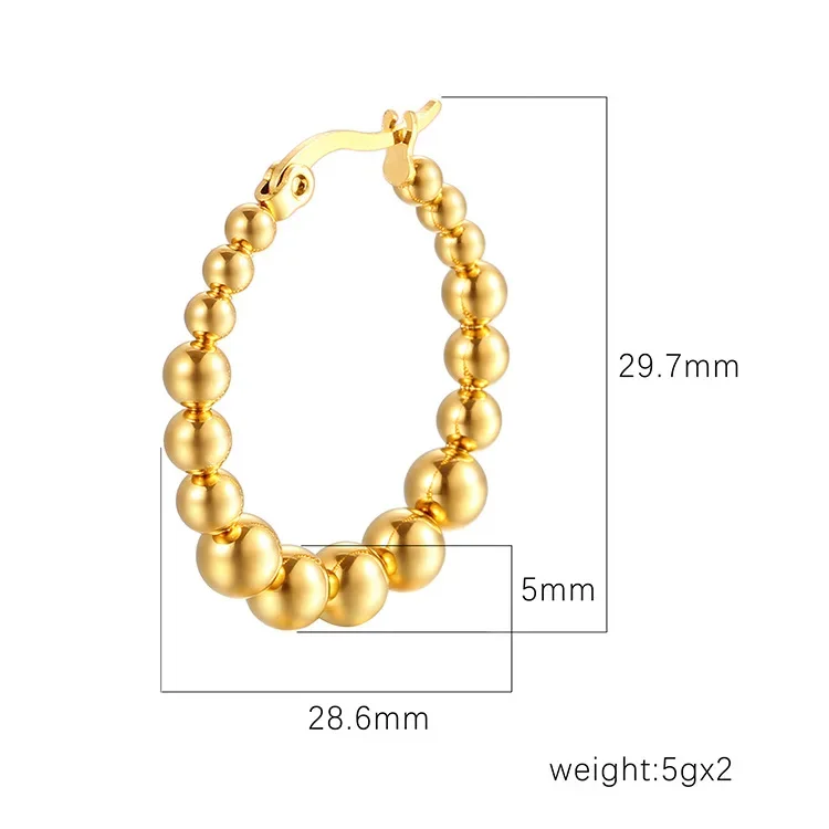 Showfay простые шикарные серьги-кольца из нержавеющей стали золотого цвета для