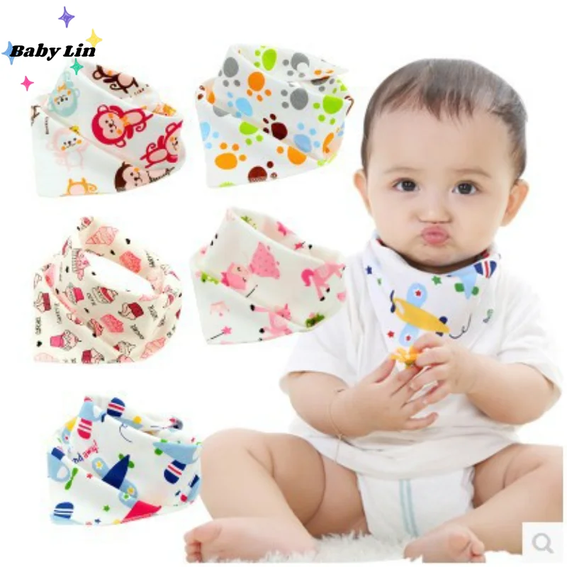 Baby Bib Soft Cotton Baby Drool Bibs Cute Triangle Scarf Comfortable Drooling and Teething 1 Pcs Towel Saliva Towel for Newborn