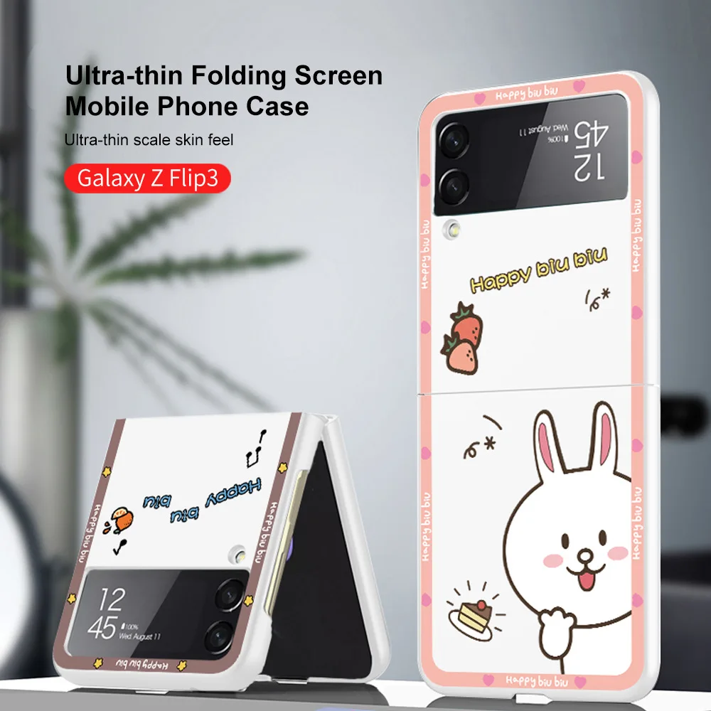 

Suitable for Samsung Z Flip3 Ultra Thin Color Painting Mobile Phone Case Frosted Simple Galaxy Flip3 Animal Mobile Phone Case