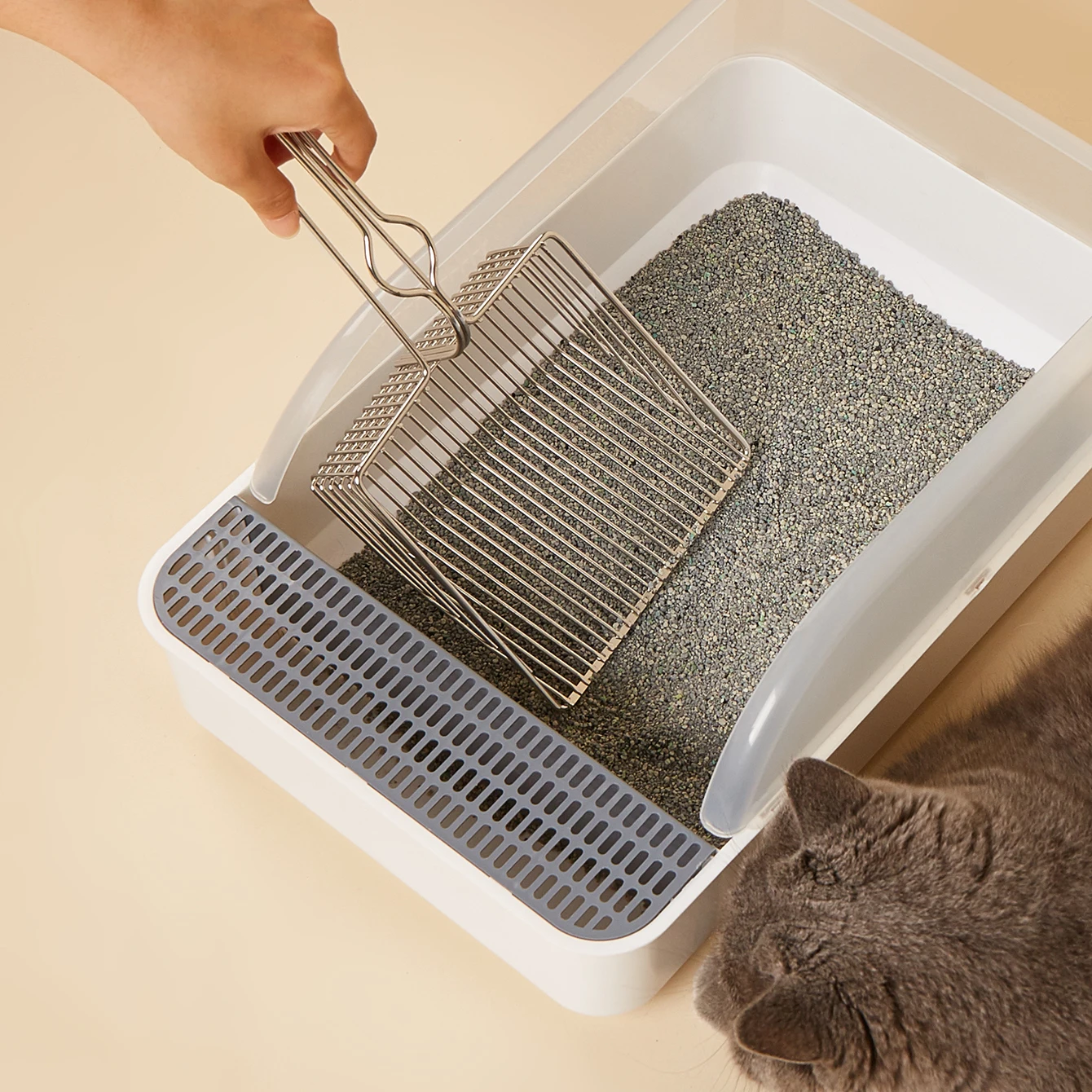 

1 шт., металлический ковш для кошачьего туалета, лопата для кошачьего туалета