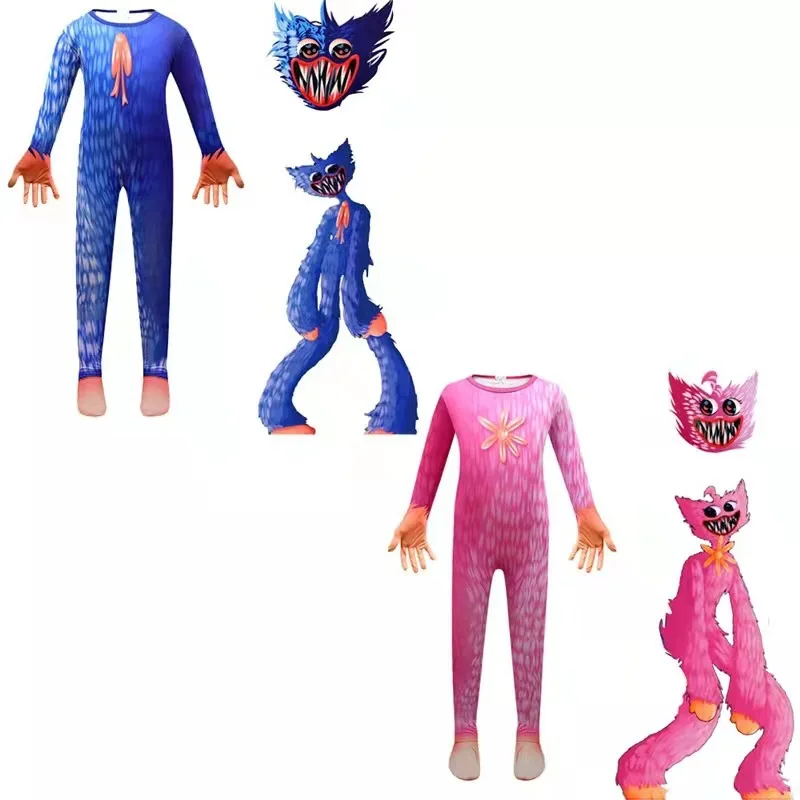 

2022 New Huggy Wuggy Costume Poppy Playtime Game Cosplay Jumpsuit Suits Clothes Hot Scary Party Gifts For Kids
