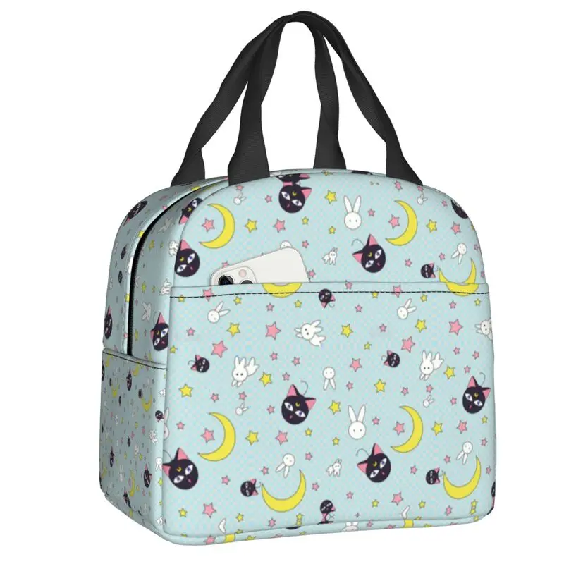 

Сумка для обеда Luna с аниме мотивом Сейлор манга, сумка для обеда с изоляцией для женщин, переносной термобокс для обеда, для офиса, работы, школы