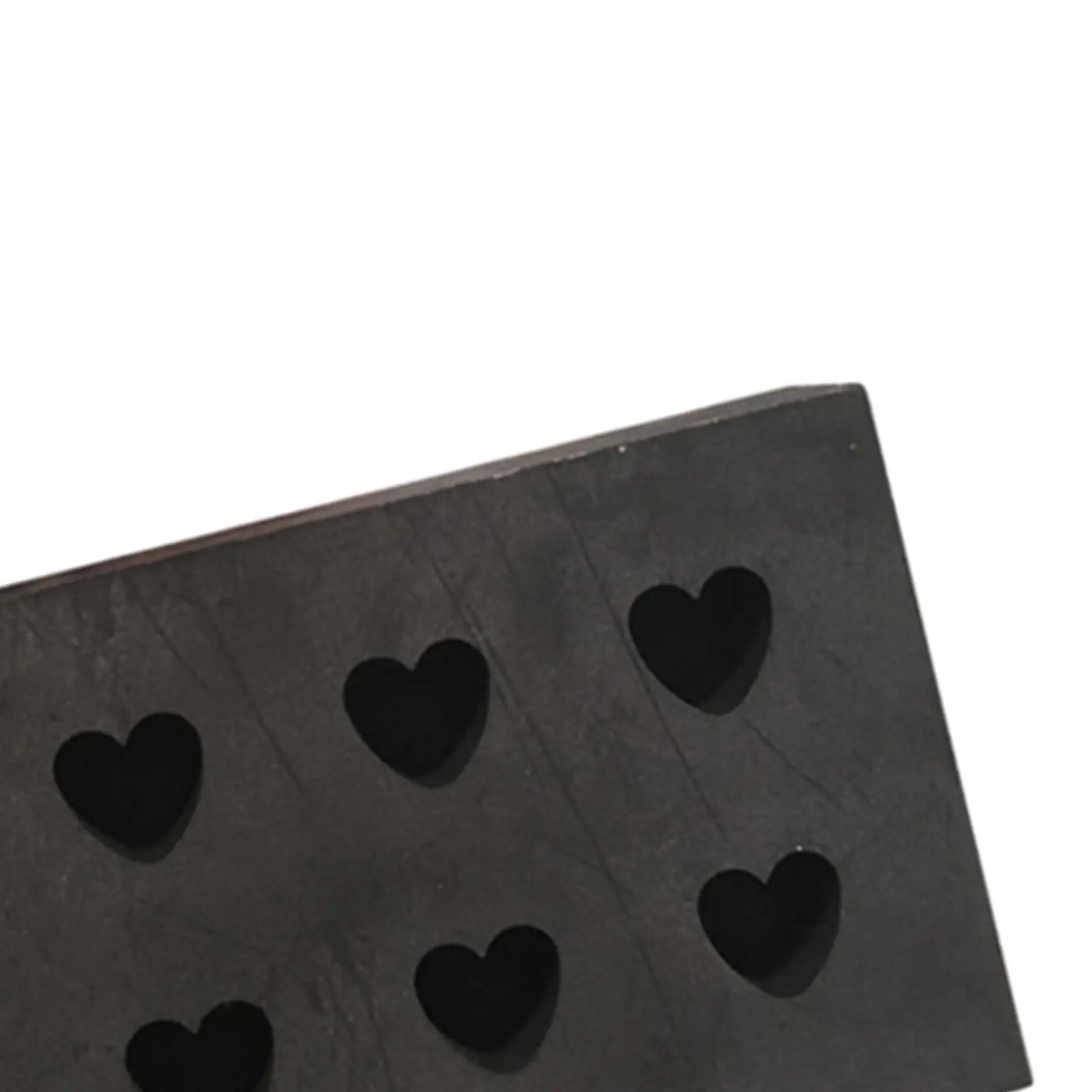 

8 Heart Shape Graphite Ingot Mold Crucible Bar Metal Melting Mould Non-stick