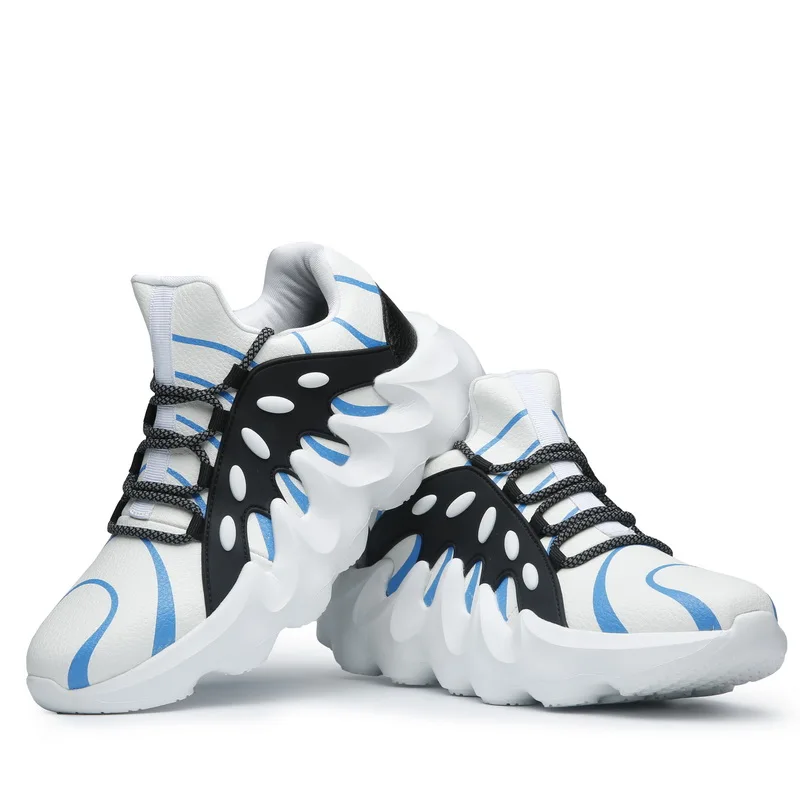 Fashion Running Shoes Men Soft Rubber Platform Casual Sport Sneakers Reflective Zapatillas Running Jogging Footwear