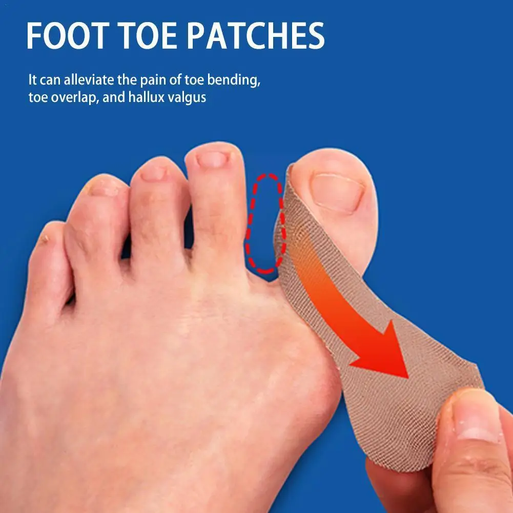 

10pcs Thumb Correction Patch Foot Toe Hallux Valgus Separator Foot Care Eversion Protector Tool Adjuster Self-ad F4u4