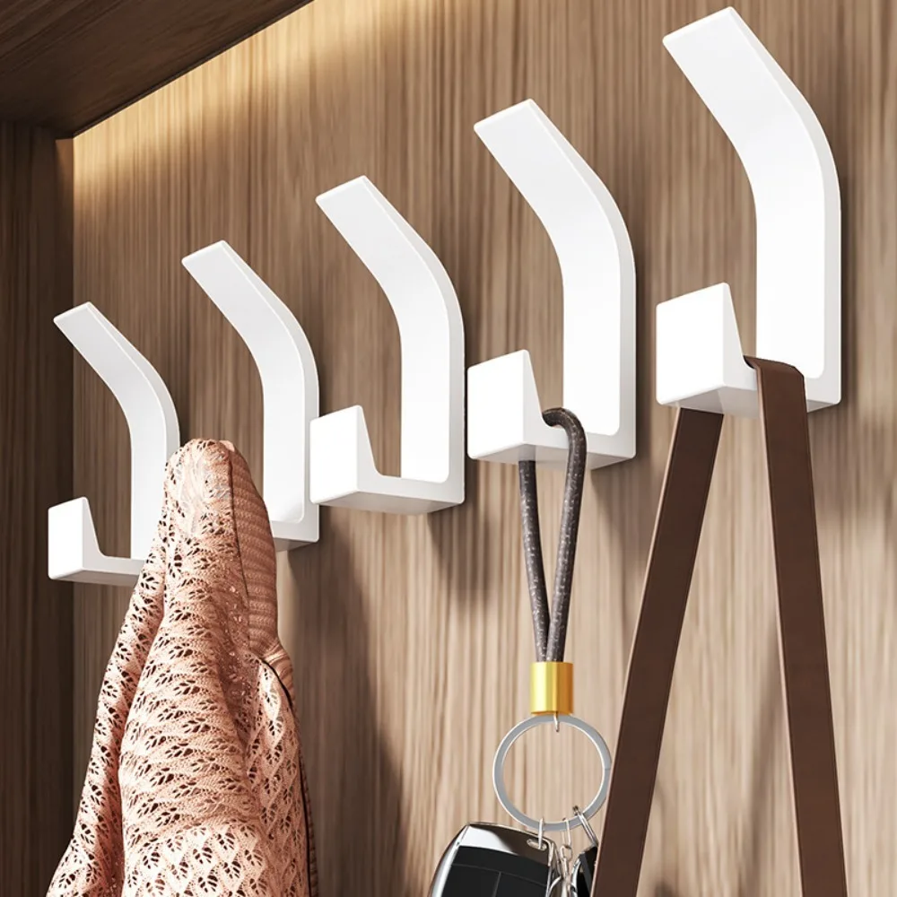 Настенные крючки 5 шт. Двойная Вешалка без сверления крючок для халата черный