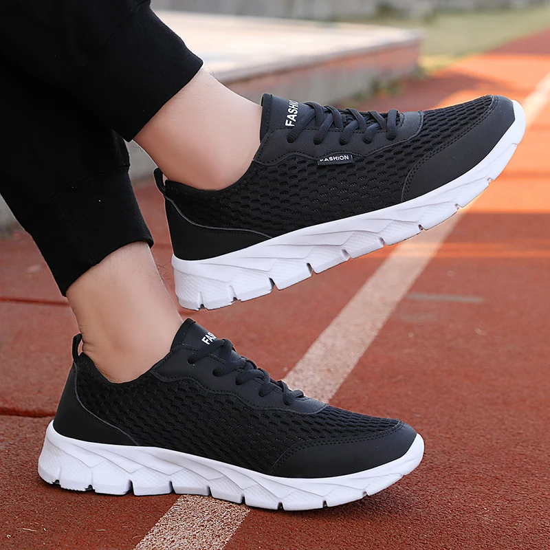 New 2023 Summer Men Shoes Brand Sneakers Men Comfortable Casual Shoes Mesh Breathable Sneakers for Men Footwear Plus Size 39-47