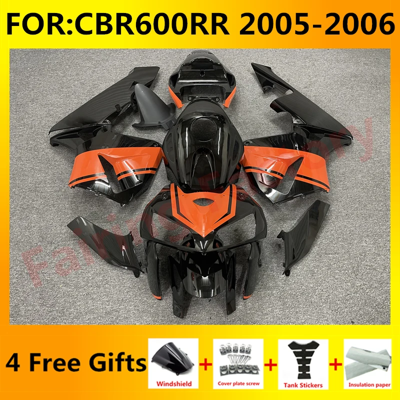

Новый комплект обтекателей для мотоцикла ABS для CBR600RR F5 2005 2006 CBR600 RR CBR 600RR 05 06 полный обтекатель для кузова оранжевый черный