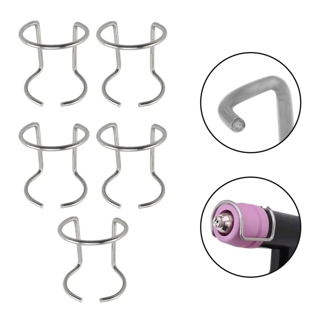 

High Quality Spacer Guide Plasma Cutter Guide 5Pcs/set Air Plasma Cutter Spacer Guide Durable Silver Stainless Steel