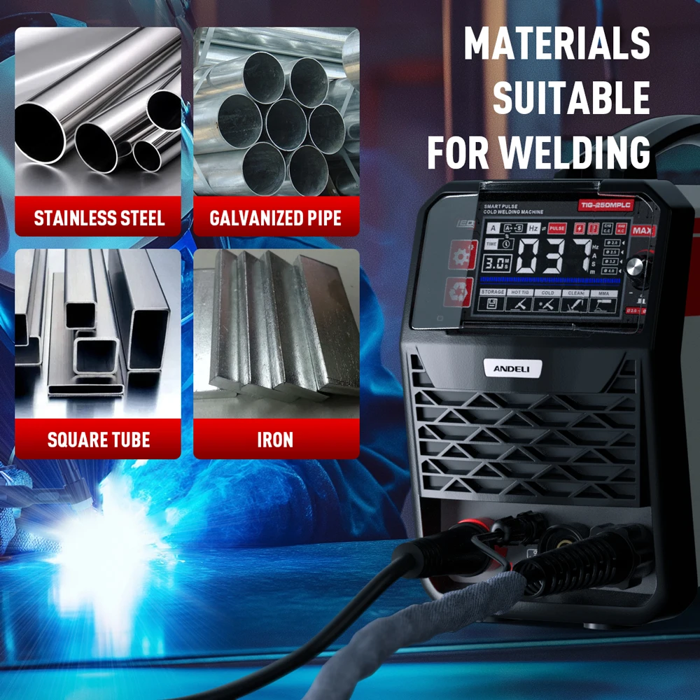 ANDELI 110/220 В Холодная сварочная машина TIG Pulse Clean MMA Stick 4 в 1 Сварочный аппарат