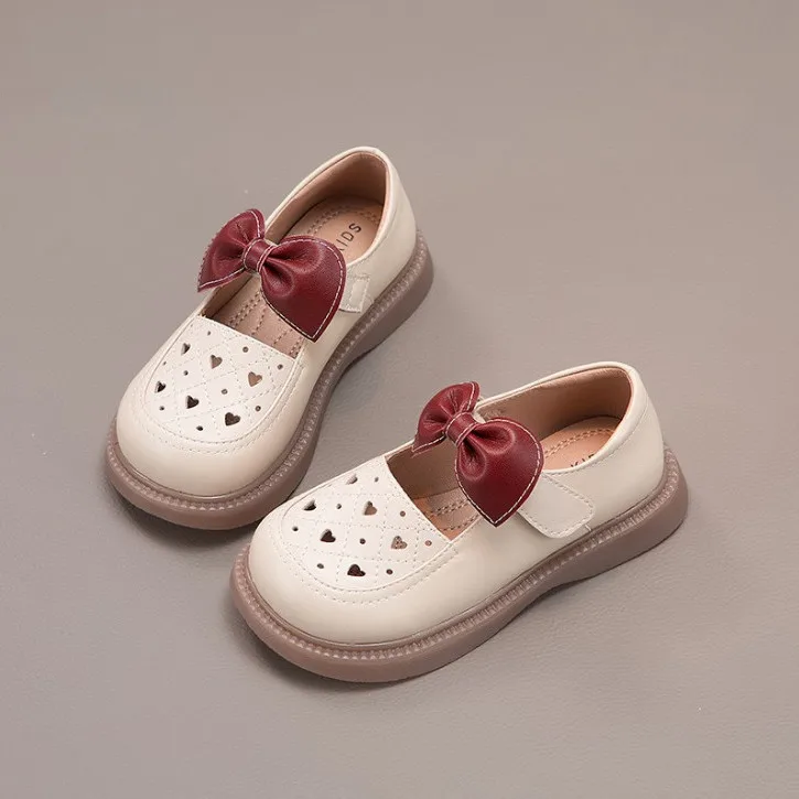 

Baby Leather Shoes Girls 2022 Spring and Autumn New Soft Soled Princess Shoes Japanese Flowers Little Girl Summer Woven Shoes