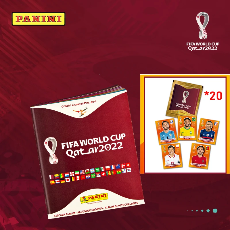 

2022 Qatar World Cup Sticker Album Sticker Collection Book Messi Ronaldo Footballer National Team Limited Collection