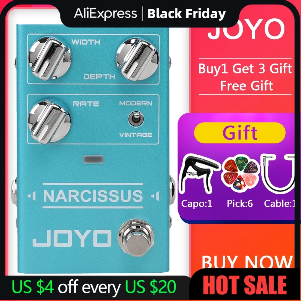 

JOYO Guitar Effects Pedal R-22 NARCISSUS Chorus Pedal Semi-analog Circuit Multiple Chorus Effects Range Guitar Pedal True Bypass