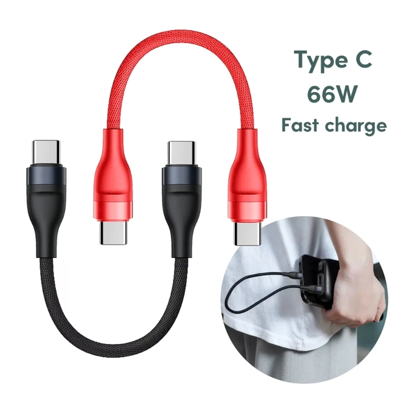 

Short USB C to USB C Cable,Type C Charging Cable Fast 66W for PadPro 2020, PadAir4 Switches and More